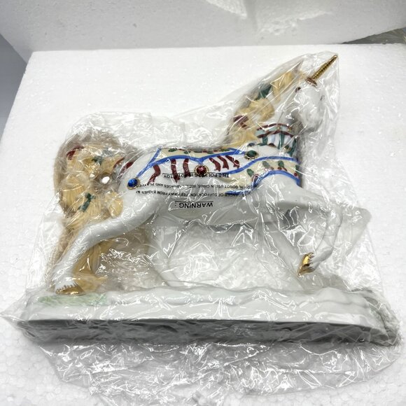Princeton Gallery Yuletide Jewels Unicorn Horse 2003 Christmas Holiday - Picture 1 of 6